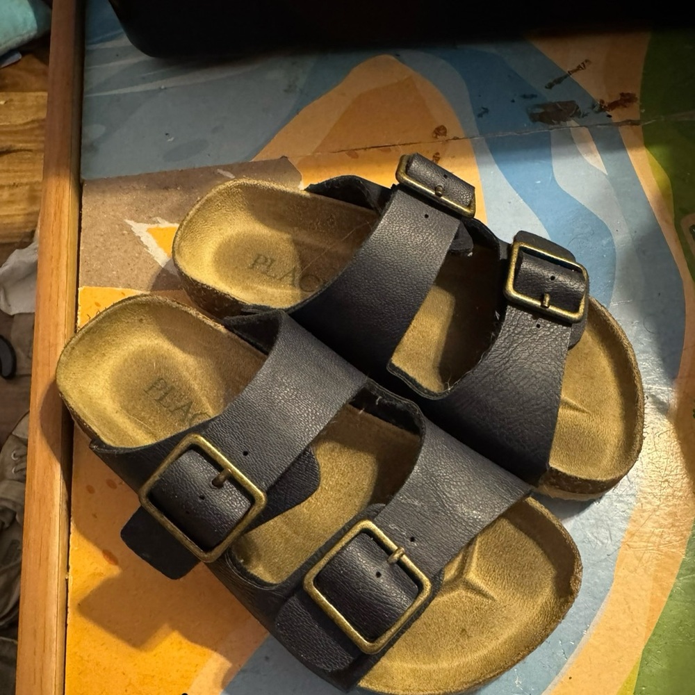 Place Black and Tan Kids Sandals